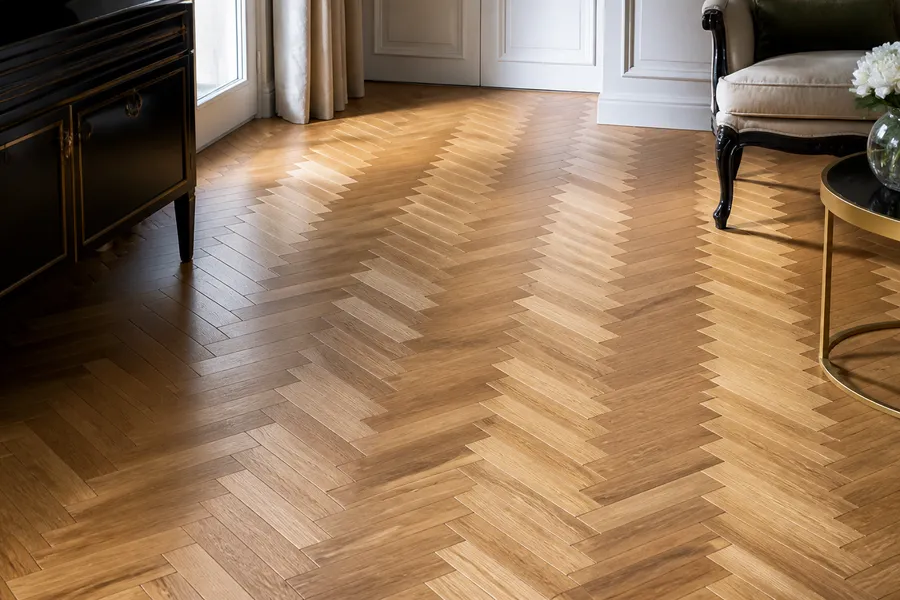Patterns and styles — Dutch oak flooring sample photographed for the guide